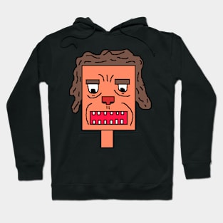 pixel art square head madman Hoodie